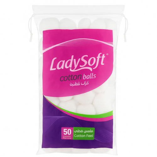 ليدي سوفت كرات قطنية 50 كرات قطن