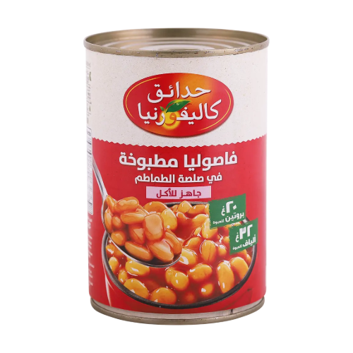 فاصوليا مطبوخة في صلصة الطماطم 420جم حدائق كاليفورنيا