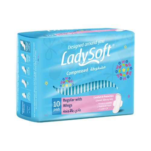فوط ليدي سوفت مضغوط عادي بالاجنحة 10