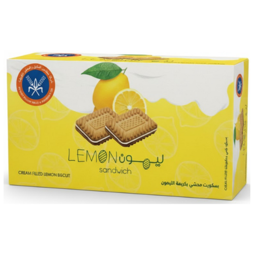 بسكويت ساندويتش ليمون من شركة كي اف ام 18 × 15 جم