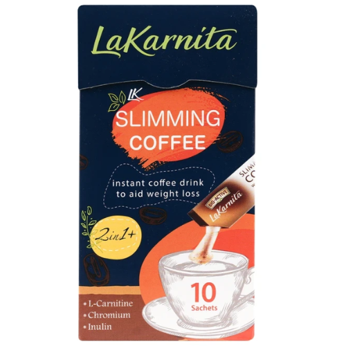 لاكارنيتا أكتيف قهوة بيج للتخسيس 2 في 1 - 10 قطع
