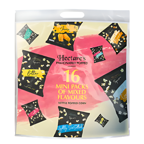 هيكترز بوب كورن علبة صغيرة رقائق بنكهات مشكلة 16 × 10 جم