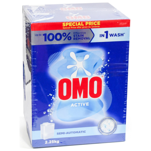 اومو مسحوق غسيل مضاد للبكتيريا لغسالات نصف أوتوماتيك 2 × 2.25 كجم