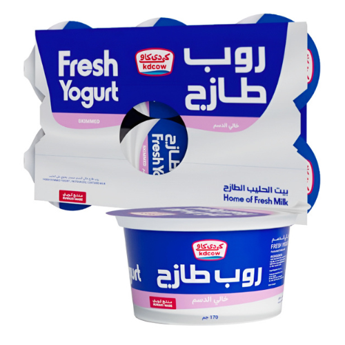 كي دي كاو روب طازج خالي الدسم 6 × 170 جم