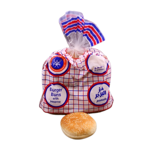 خبز البرجر بالسمسم 480جم مطاحن