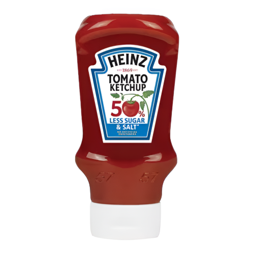 هاينز كاتشب طماطم سكر وملح أقل 50% 400 مل