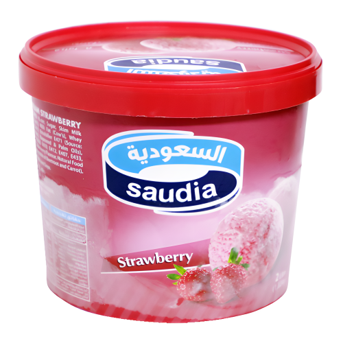 أيس كريم فراولة السعودية 2 لتر