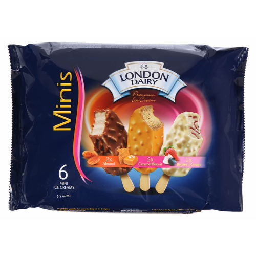 أيس كريم لندن مالتي باك لوز 60 مل 1 باكيت