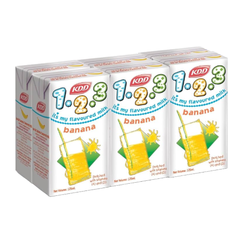 حليب موز كي دي دي 1.2.3  حبة  6. 125مل