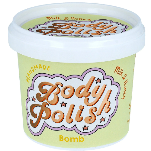 375g milk & honey بومب كوزمتكس سنفرة للجسم بنكهة