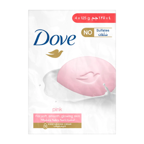صابون دوف وردي 4 × 125 جم