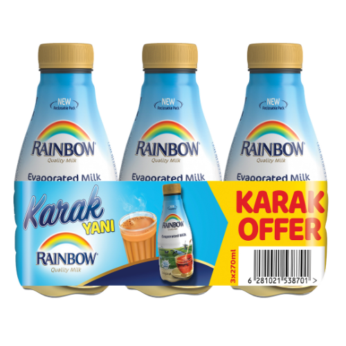 حليب ابو قوس عبوة بلاستيك 3 × 270 مل