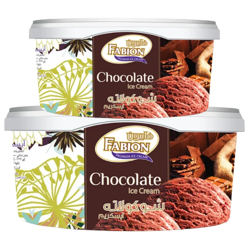 أيس كريم فابيون شوكولاتة 2 لتر + 500 مل