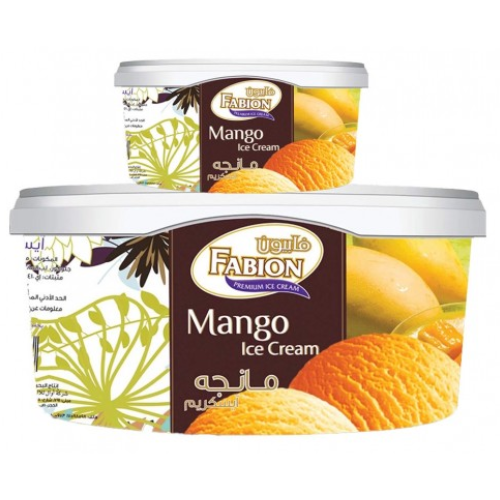 أيس كريم فابيون مانجو 2 لتر + 500 مل