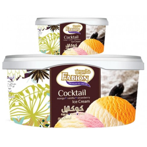 أيس كريم فابيون كوكتيل 2 لتر + 500 مل