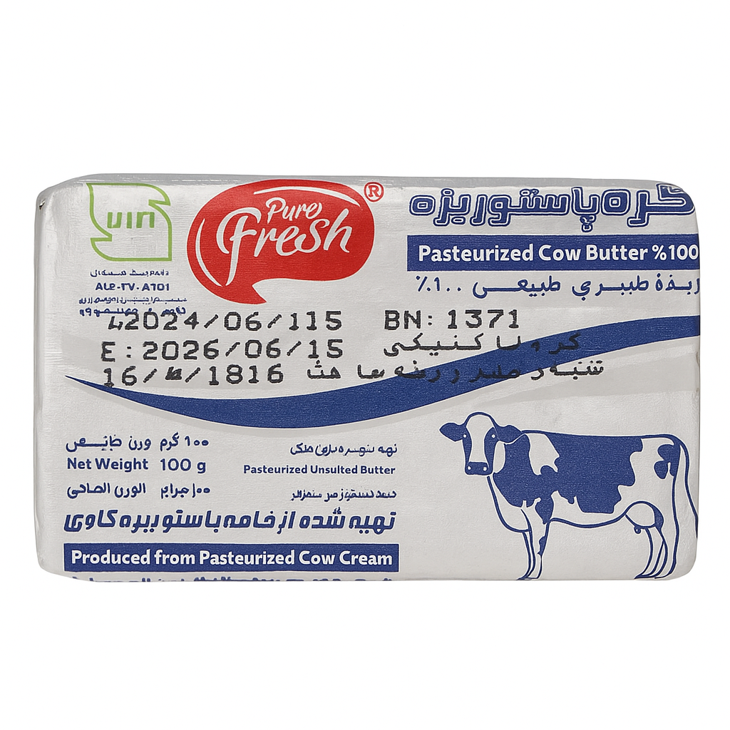 زبدة بقري بيور فريش طبيعي 100 جم