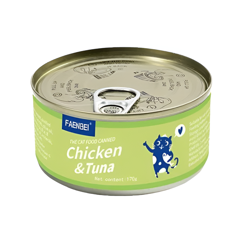 فاينبي اكل قطط معلبات دجاج مع تونا 85 جم