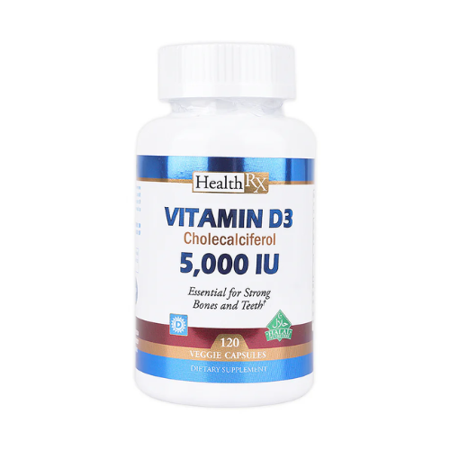 هيلث آر إكس فيتامين د3 5000  120 كبسولة