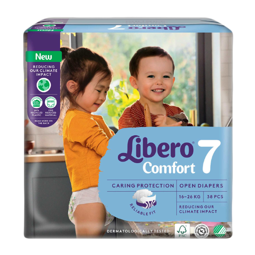حفاظات أطفال  ليبرو كمفورت رقم 7 جامبو 38 ح