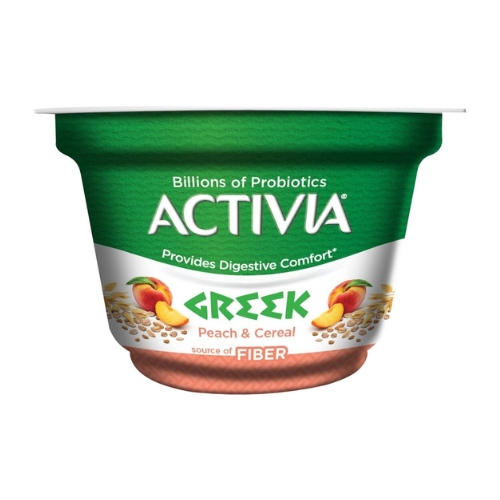 زبادي يوناني بالحبوب وخوخ 150جم اكتيفينا