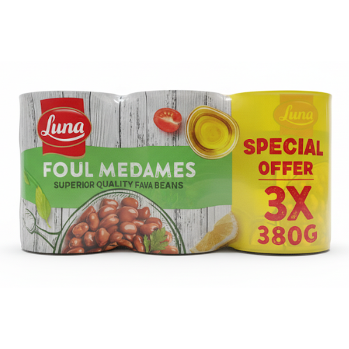 فول مدمس لونا 3 × 380 جم