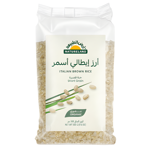 ارز ايطالي اسمر حبة قصيرة ارض الطبيعة 500جم