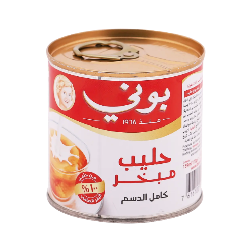 حليب مبخر كامل الدسم عبوة معدنية بوني 170جم