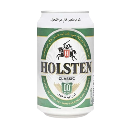 شراب شعير علب 330 مل هولستن  سادة