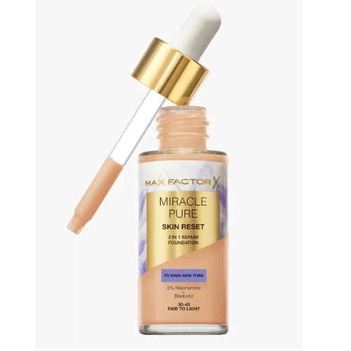 ماكس فاكتور ميراكل بيور سيروم أساس تجديد البشرة 2 في 1 - 30 مل FAIR TO LIGHT