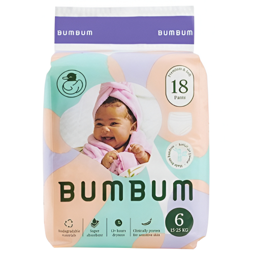 حفاضات-كلوت بوم بوم رقم 6، 15-25 كجم، 18 حفاضة