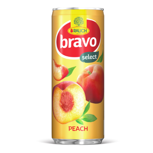 برافو خوخ علبة المنيوم راوخ 250مل