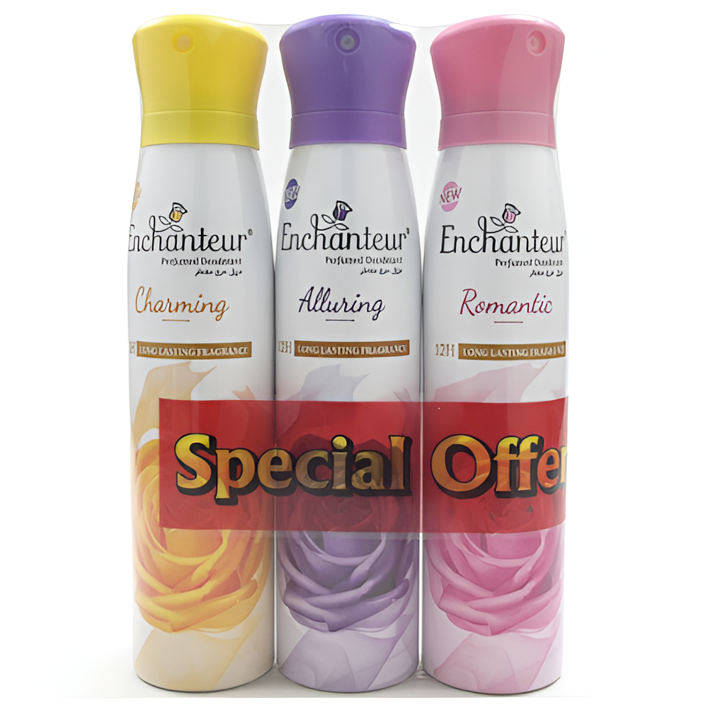 مزيل عرق معطر إنشانتور 3×150 مل