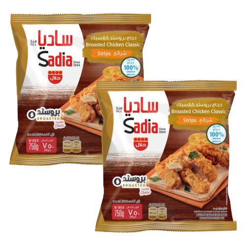 ساديا صدور دجاج شرائح بروستد كلاسيك 2 × 750جم