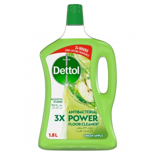 ديتول منظف الأرضيات القوي المضاد للبكتيريا برائحة تفاح الاخضر 1.8لتر