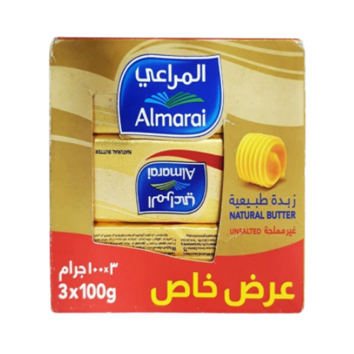 المراعي زبدة طبيعية 3 * 100جم