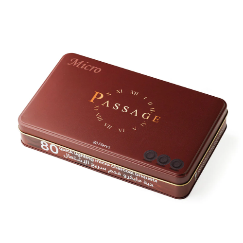 فحم سريع باسج الاشتعال مايكرو علبه معدنية 80 حبه