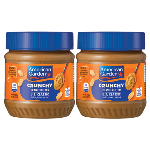 زبدة فول سوداني أمريكان جاردن مقرمشة 2×340 جرام