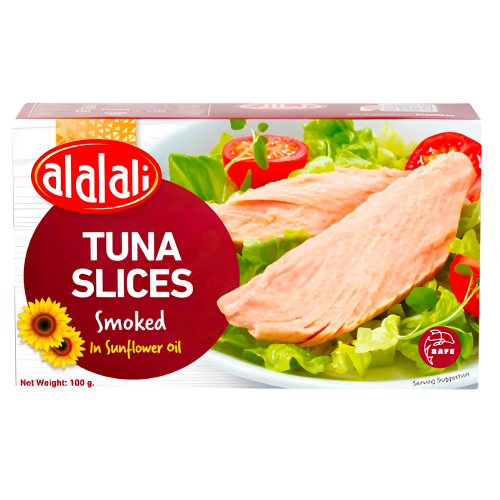 العلالي شرائح تونة مدخنة في زيت دوار الشمس 100 جرام
