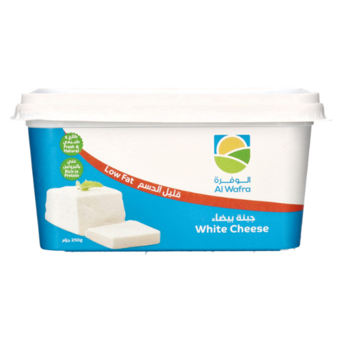 جبنة بيضاء قليل الدسم 250جم الوفرة