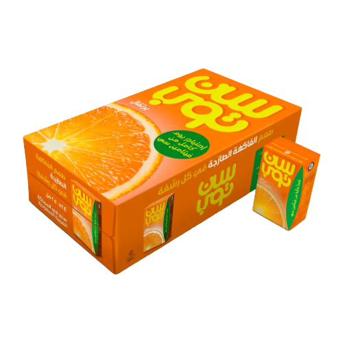 سن توب عصير برتقال 18 × 125 مل