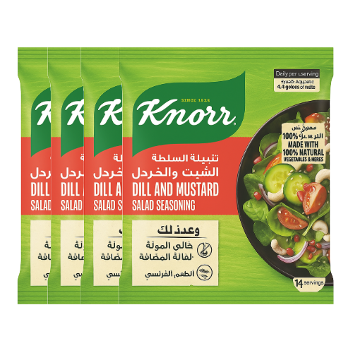 كنور تتبيلة السلطة شيت وخردل 4*10 جم