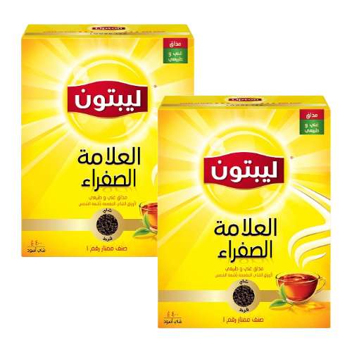 ليبتون شاي اسود فلة 2 × 400جم