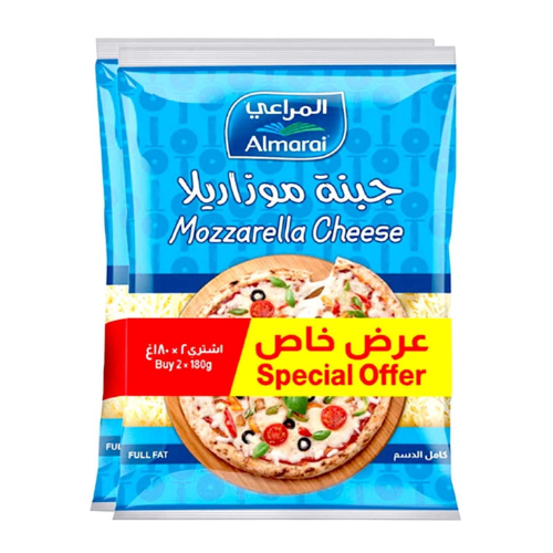 المراعي  جبنة موزريلا كامل الدسم 2 * 180 جم