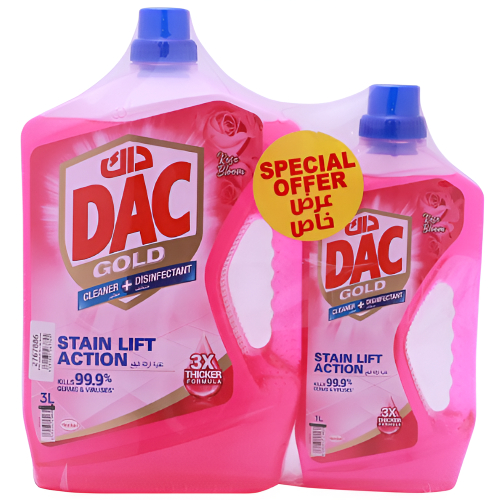 داك مطهر أرضيات جولد بعبير الورد 3 لتر + 1 لتر مجاناً