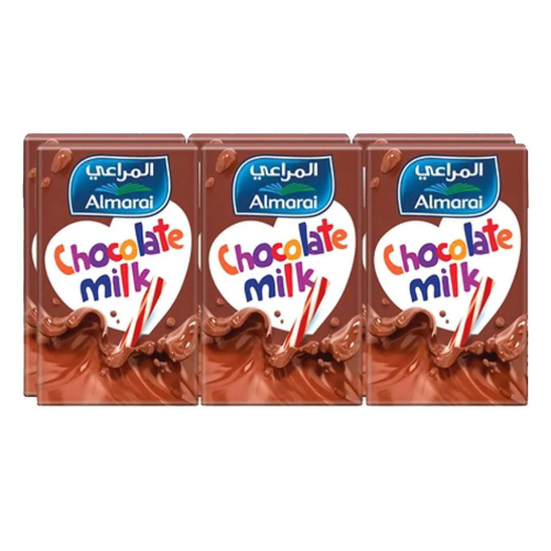 حليب شوكولاتة طويل الاجل 6 حبة  150مل المراعي