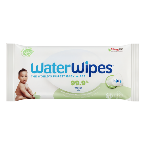 ووتر وايبس مناديل مبللة للأطفال بخلاصة شجرة الصابون 60 حبة‎