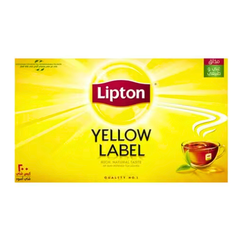 شاي العلامة الصفراء ليبتون 2 جم × 200 كيس