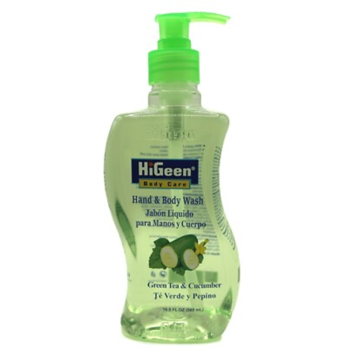 هاي جين صابون سائل للجسم واليدين شاي اخضر وخيار 500 مل