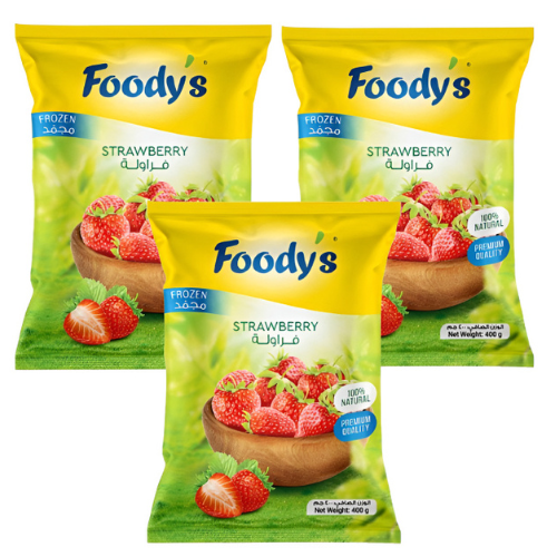 فوديز فراولة مجمدة 3 × 400 جرام