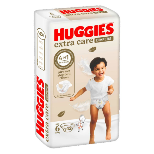 هجيز حفاضات عناية فائقة رقم 6 (15 كجم) عبوة جامبو 42 حفاظة